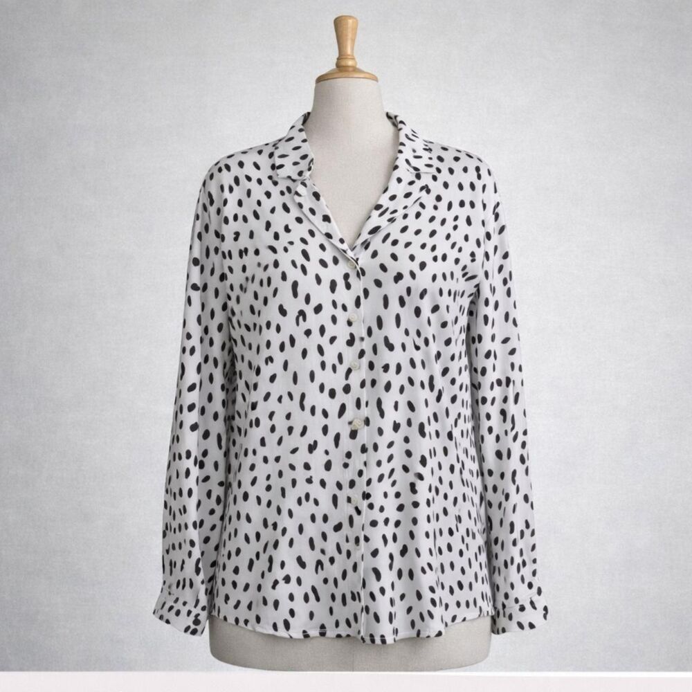 Unbranded Women's White and Black Blouse